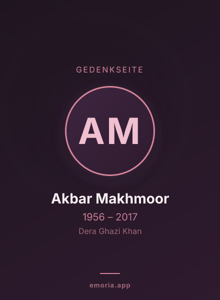 Gedenkportrait von Akbar Makhmoor