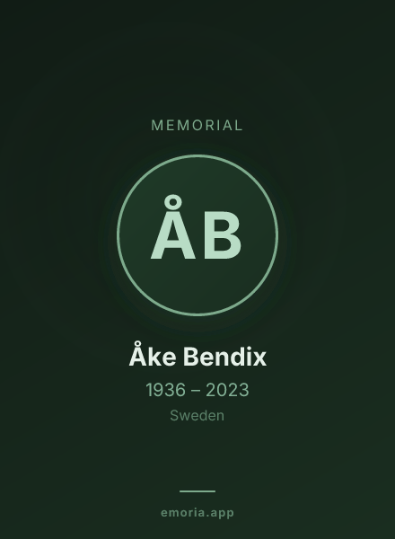 Memorial portrait of Åke Bendix