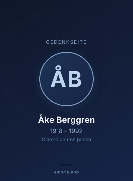 Gedenkportrait von Åke Berggren