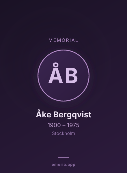 Memorial portrait of Åke Bergqvist