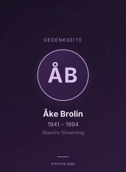 Gedenkportrait von Åke Brolin
