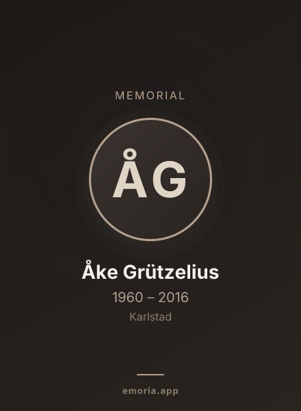 Memorial portrait of Åke Grützelius