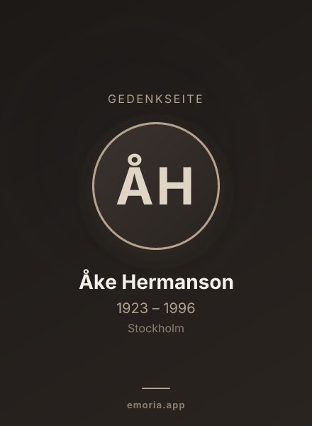 Gedenkportrait von Åke Hermanson