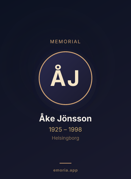 Memorial portrait of Åke Jönsson