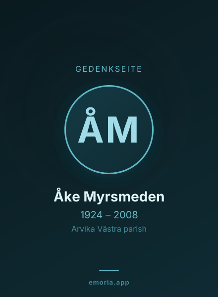 Gedenkportrait von Åke Myrsmeden