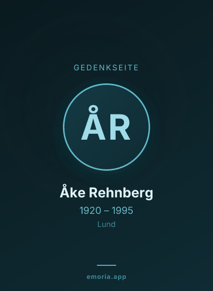 Gedenkportrait von Åke Rehnberg