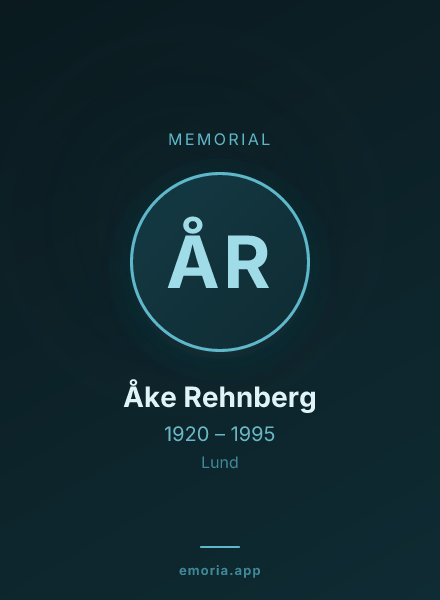 Memorial portrait of Åke Rehnberg