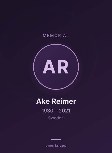 Memorial portrait of Ake Reimer