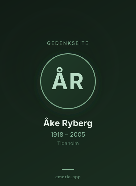 Gedenkportrait von Åke Ryberg
