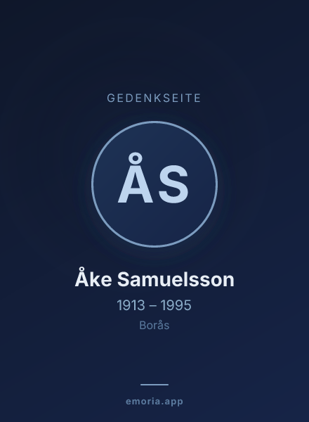 Gedenkportrait von Åke Samuelsson