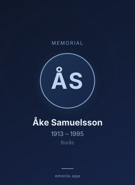 Memorial portrait of Åke Samuelsson