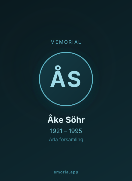 Memorial portrait of Åke Söhr