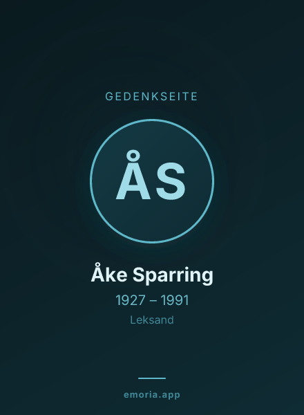 Gedenkportrait von Åke Sparring