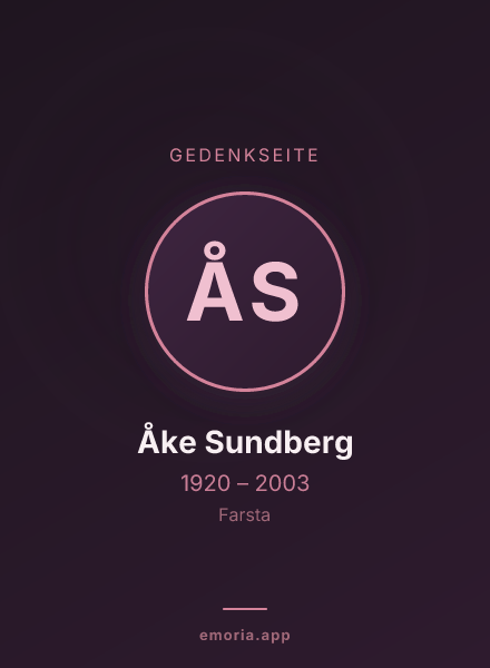 Gedenkportrait von Åke Sundberg