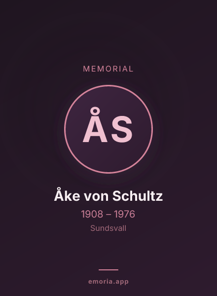 Memorial portrait of Åke von Schultz