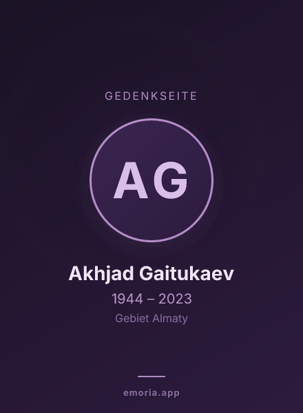 Gedenkportrait von Akhjad Gaitukaev