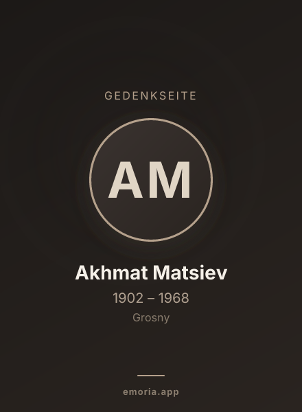 Gedenkportrait von Akhmat Matsiev