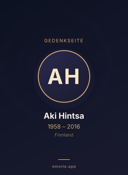 Gedenkportrait von Aki Hintsa