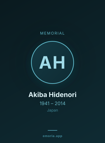 Memorial portrait of Akiba Hidenori