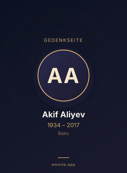 Gedenkportrait von Akif Aliyev