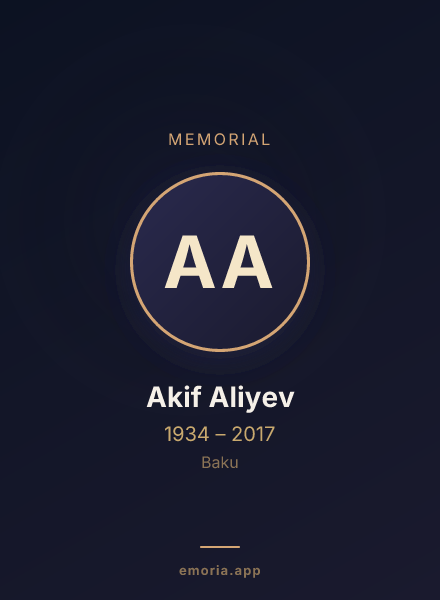 Memorial portrait of Akif Aliyev