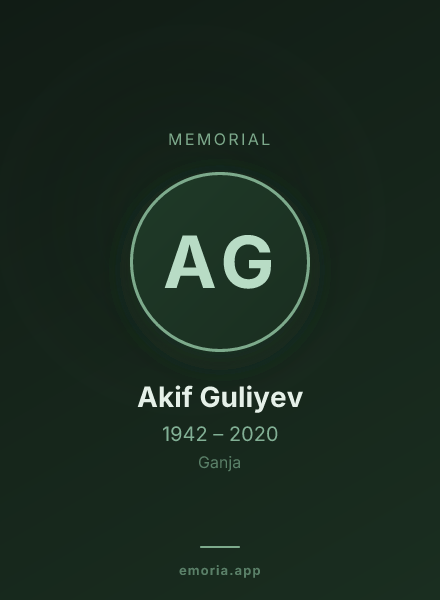 Memorial portrait of Akif Guliyev