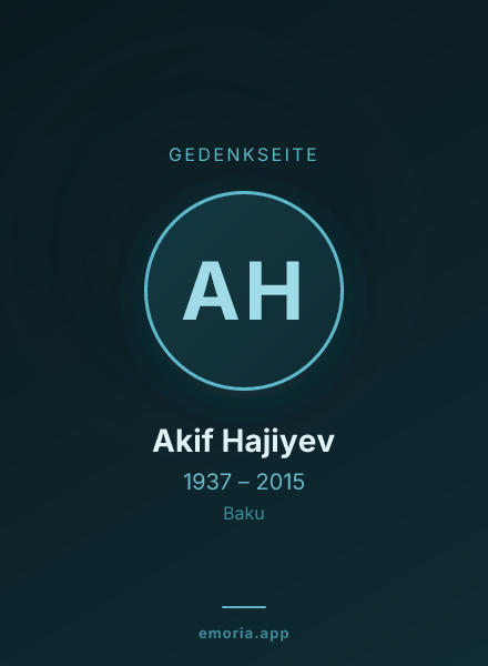 Gedenkportrait von Akif Hajiyev