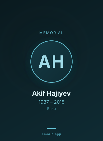 Memorial portrait of Akif Hajiyev