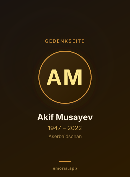 Gedenkportrait von Akif Musayev