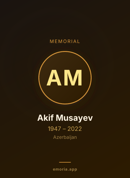 Memorial portrait of Akif Musayev