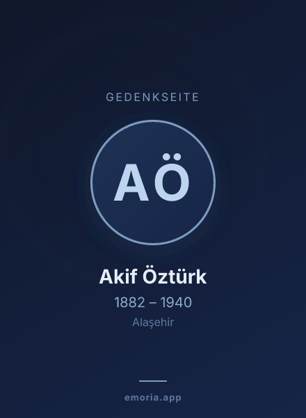 Gedenkportrait von Akif Öztürk