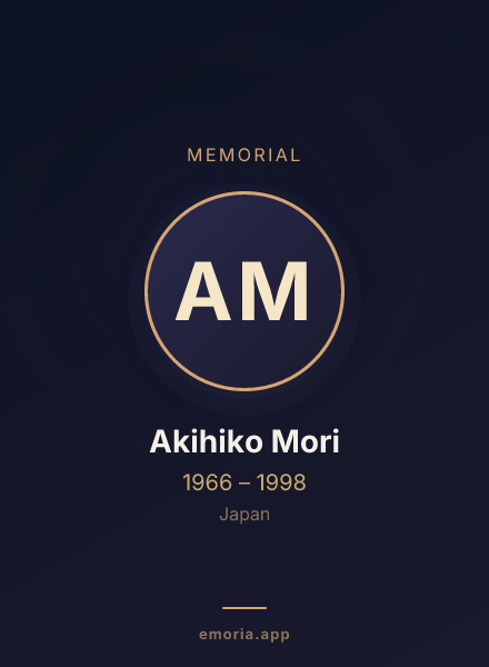 Memorial portrait of Akihiko Mori