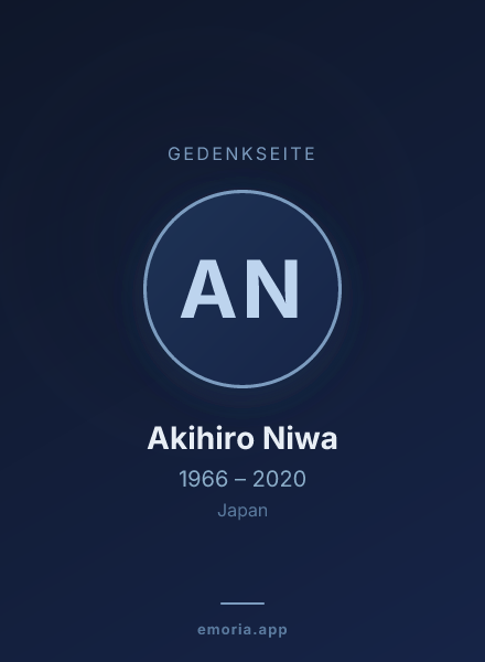 Gedenkportrait von Akihiro Niwa