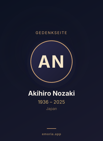 Gedenkportrait von Akihiro Nozaki