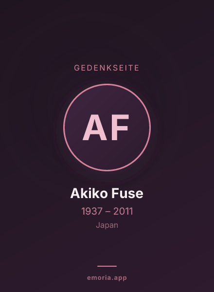 Gedenkportrait von Akiko Fuse