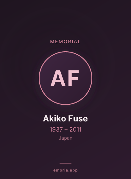 Memorial portrait of Akiko Fuse