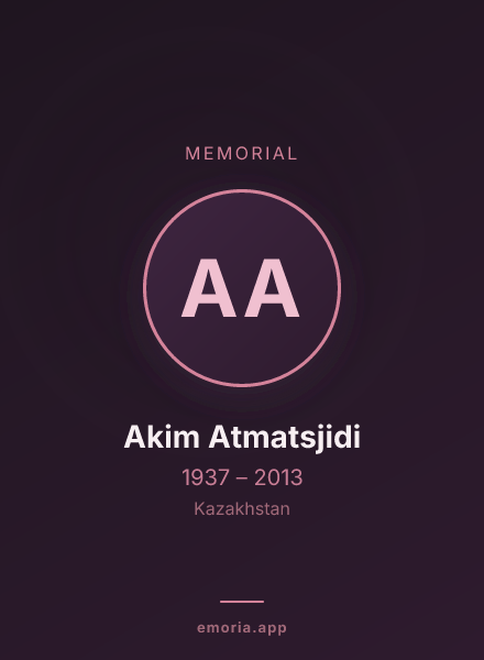 Memorial portrait of Akim Atmatsjidi