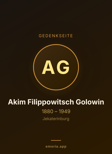 Gedenkportrait von Akim Filippowitsch Golowin