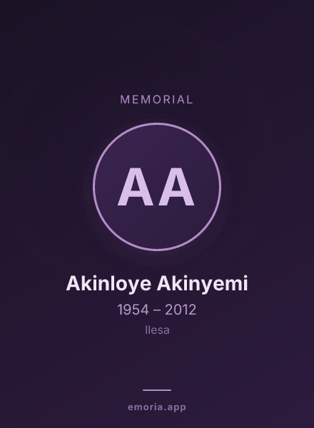 Memorial portrait of Akinloye Akinyemi