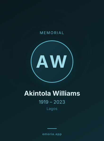 Memorial portrait of Akintola Williams
