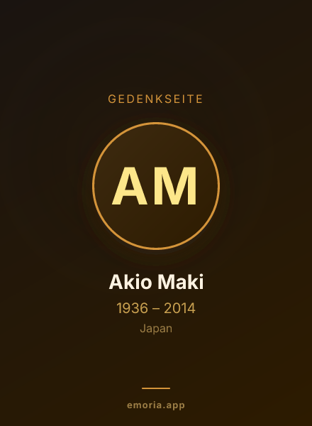 Gedenkportrait von Akio Maki