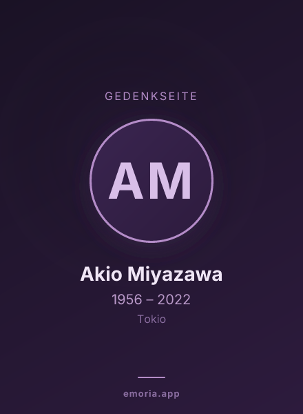 Gedenkportrait von Akio Miyazawa