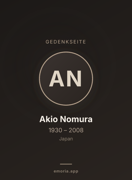 Gedenkportrait von Akio Nomura