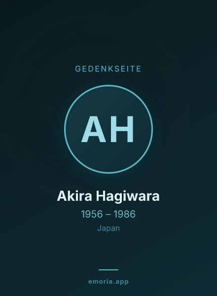 Gedenkportrait von Akira Hagiwara