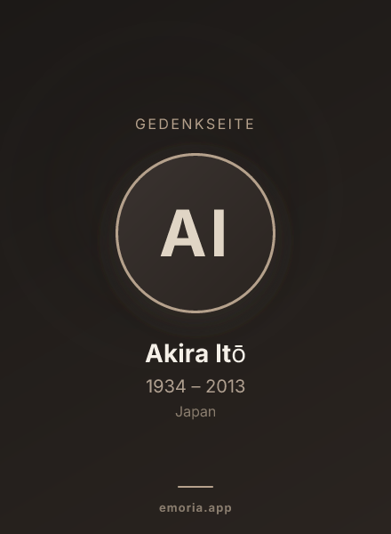 Gedenkportrait von Akira Itō