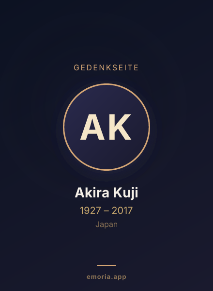 Gedenkportrait von Akira Kuji