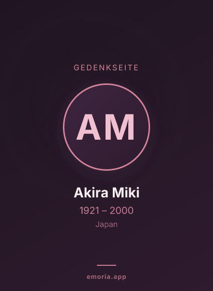 Gedenkportrait von Akira Miki