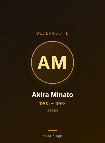 Gedenkportrait von Akira Minato