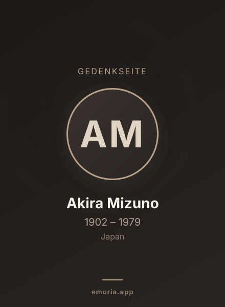 Gedenkportrait von Akira Mizuno