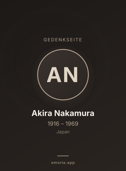 Gedenkportrait von Akira Nakamura